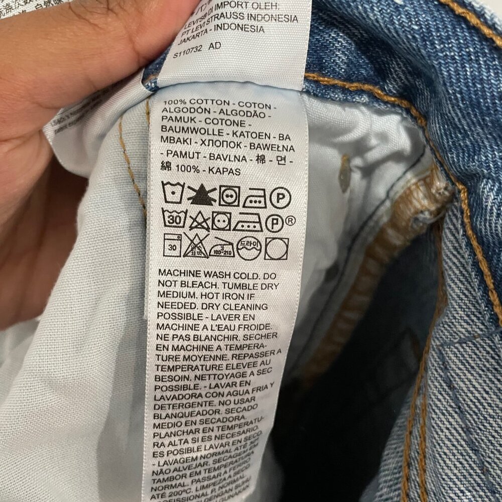 Levis Women Blue Jeans Size W24 L 30 - Picture 9 of 11